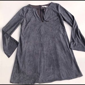Grey suede dress